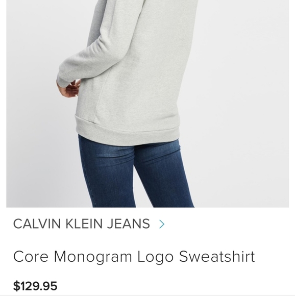 ⭐️ SOLD⭐️ Calvin Klein Jeans Core Monogram Logo Sweatshirt - Picture 3 of 4